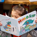  Student reading a book